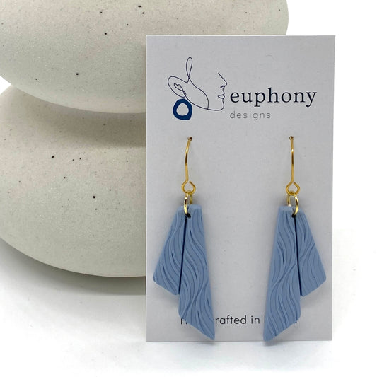 Twilight Light Blue Art Deco Earrings