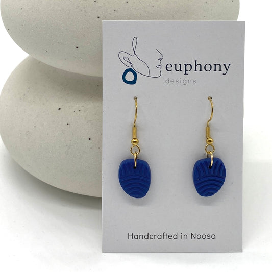 Twilight Sapphire Pebble Earrings