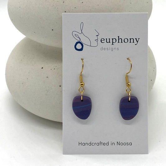 Twilight Purple Pebble Earrings